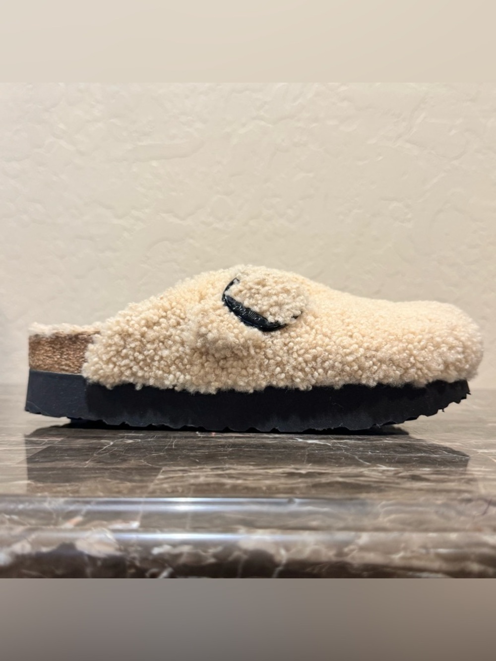 NEW Birkenstock Papillio Boston Big Buckle Sherpa Clogs - Picture 9 of 15